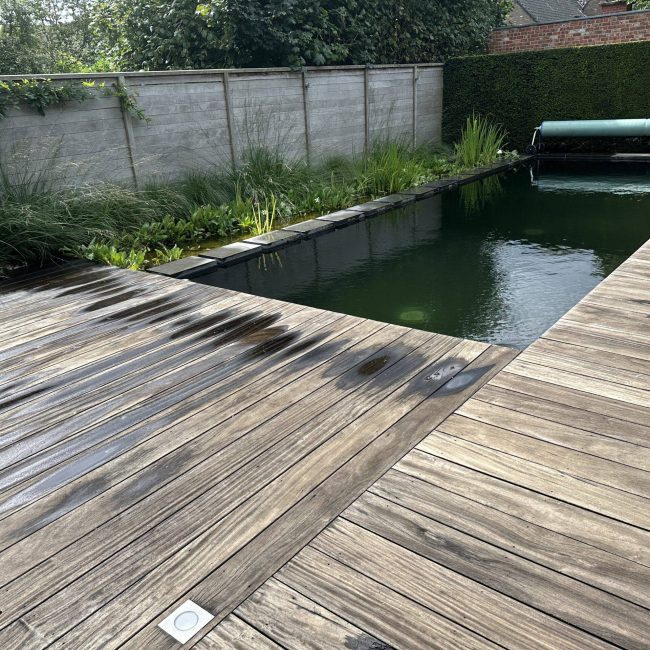 Reinigen hout terras NA